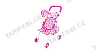 🎀🍼 ვარდისფერი სათამაშო ეტლი გოგონებისთვის