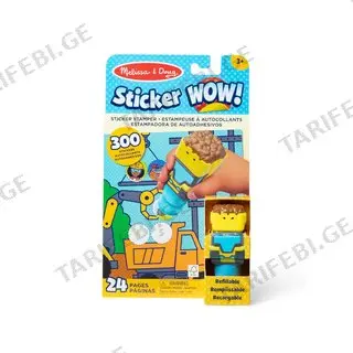 სტიკერების დასაკრავი ნაკრები Bulldozer Sticker WOW! Melissa & Doug-62105