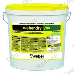 ჰიდროიზოლაცია ბიტუმის Weber.dry 706 32 კგ