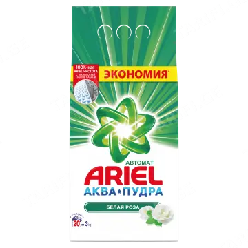 არიელი 3 კგ თეთრი ვარდის სურნელი სარეცხი ფხვნილი