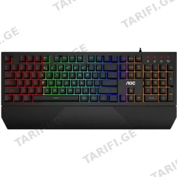 კლავიატურა AOC GK200D32R, Wired, RGB, USB, Gaming Keyboard, Black