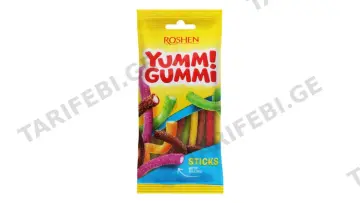 "იამმი გამმი"-ჟელეს კანფეტები "Sour Sticks" 70გ