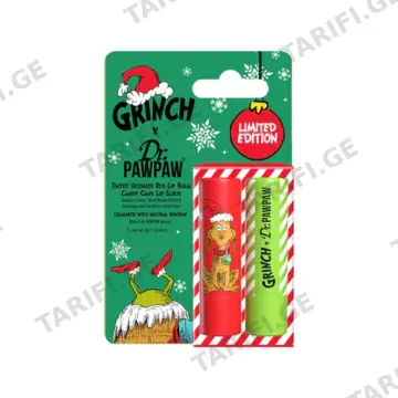 ტუჩის მოვლის ნაკრები Candy Cane And Red Grinch 5512 დოქტორ პაუ პაუ - Dr. Pawpaw