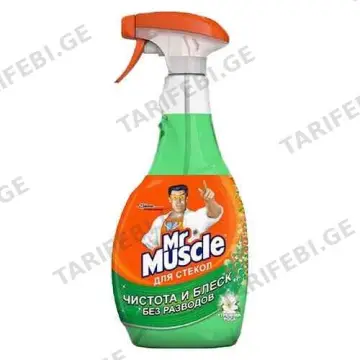 შუშის და სხვა ზედ. საწ. სითხე ტრიგ. მწვანე/Mr. Muscle/500 მლ