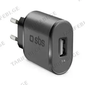 SBS Travel Charger 100/250V 1000 MAH (TETR1USB1A)