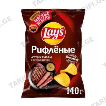 ჩიფსი რიბაის სტიკი წიწაკით 140გრ ლეისი