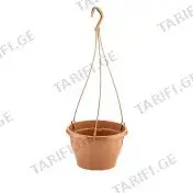 პლასტმასის ქოთანი საკიდით ყავისფერი RK04 4.5lt.