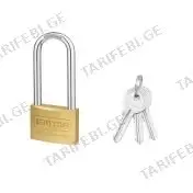 ბოქლომი ოქროსფერი გრძელი 40მმ 158გრ Heavy duty long shac