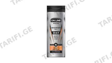 ონ ლაინ მამაკაცის შხაპის გელი 1216 3/1-ში Spicy Orange 400მლ *