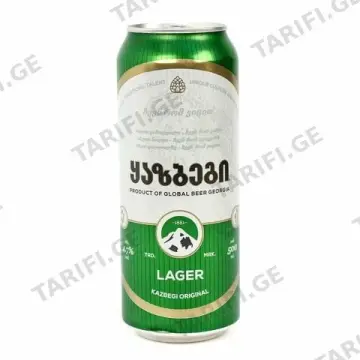 ლუდი ყაზბეგი ალუმინის ქილაში 0.5 ლ