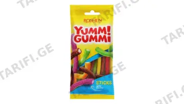 "იამმი გამმი"-ჟელეს კანფეტები "Sour Sticks" 70გ
