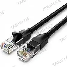 VENTION IBEBI Cat.6 UTP Patch Cable 3M Black ქსელის კაბელი