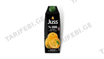 JUSS ფორთოხლის წვენი 100%-1ლ