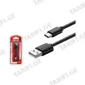 სატენი კაბელი USB type-A to type-C cable EUCC01 Emto