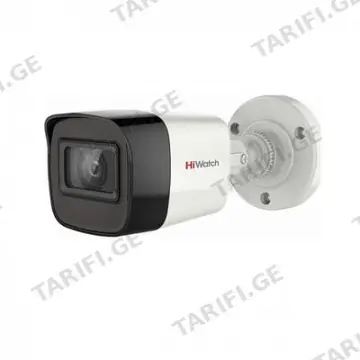 კამერა,HDTVI,Hiwatch,DS-T200A(B),3.6mm,2mp,Bullet,Fix,IR30m,Mic