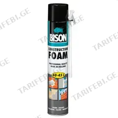 სამონტაჟო ქაფი Bison Construction Foam 40-45 ლ კრემისფერი