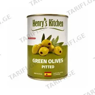 ზეთისხილი მწვანე უკურკო /Henrys Kitchen/ 314 გ