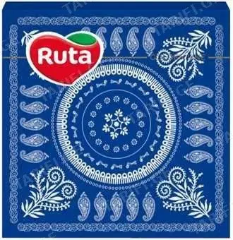 ხელსახოცი "RUTA" ქართული ტრადიციული ლურჯი ორნამენტი 33x33 20ც