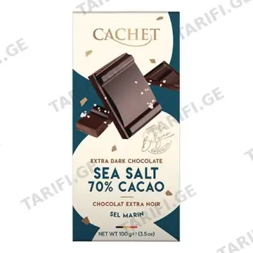 შოკოლადი /Kims Chocolates/ - "კაშე" ბელგიური ექსტრა შავი შოკოლადი ზღვის მარილით, 12*100გ