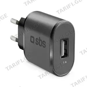 SBS Travel Charger 100/250V 1000 MAH (TETR1USB1A)