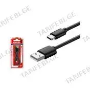 სატენი კაბელი USB type-A to type-C cable EUCC01 Emto