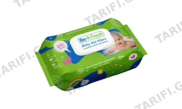 BE FRESH სველი ხელსახოცი მწვანე საბავშვო 120ც 0-3წ (ბი ფრეში)