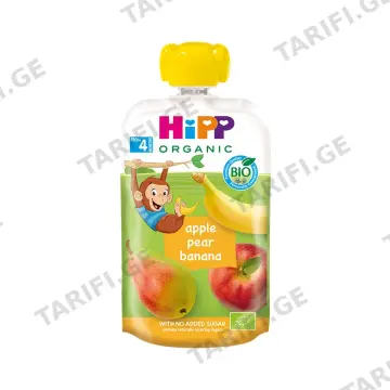 ხილფაფა ვაშლი მსხალი და ბანანი 100 გ 8520-02 ჰიპი - Hipp