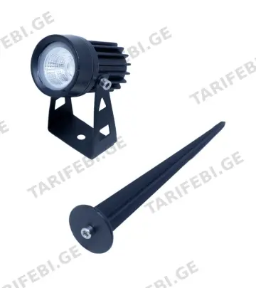 გარე განათება LED ეზოს LO-84 შავი 3W COB