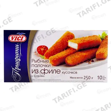 VICI თევზის ფილეს ჩხირები "პრიორიტი" 250გრ
