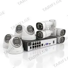Tuya ICAM 4MP IP POE 8 კამერიანი სისტემა