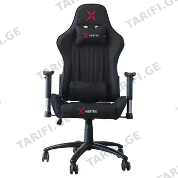 გეიმერული სავარძელი VERTEX TURU შავი ქსოვილი